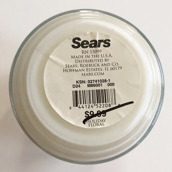 VTG Sears ColorMate Large Jar Candle "Holiday Floral" 18oz NEW - Picture 4 of 6